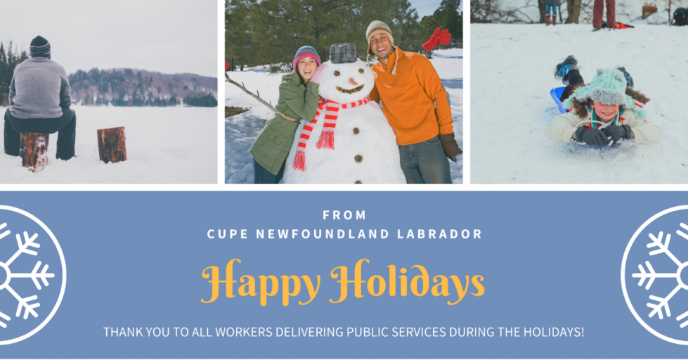 Happy Holidays from CUPE NL