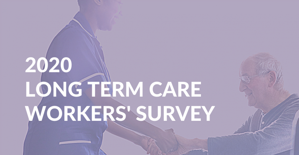 Banner: 2020 Long Term Care Workers' Survey