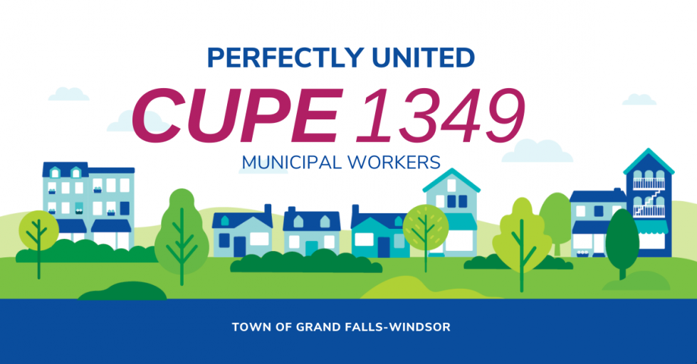Web banner. CUPE 1349: Perfectly United. Town of Grand Falls-Windsor.